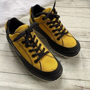 Vintage Ralph Lauren Polo Sport Sneaker Shoe Yellow Extreme Black Mens 10 Italy
